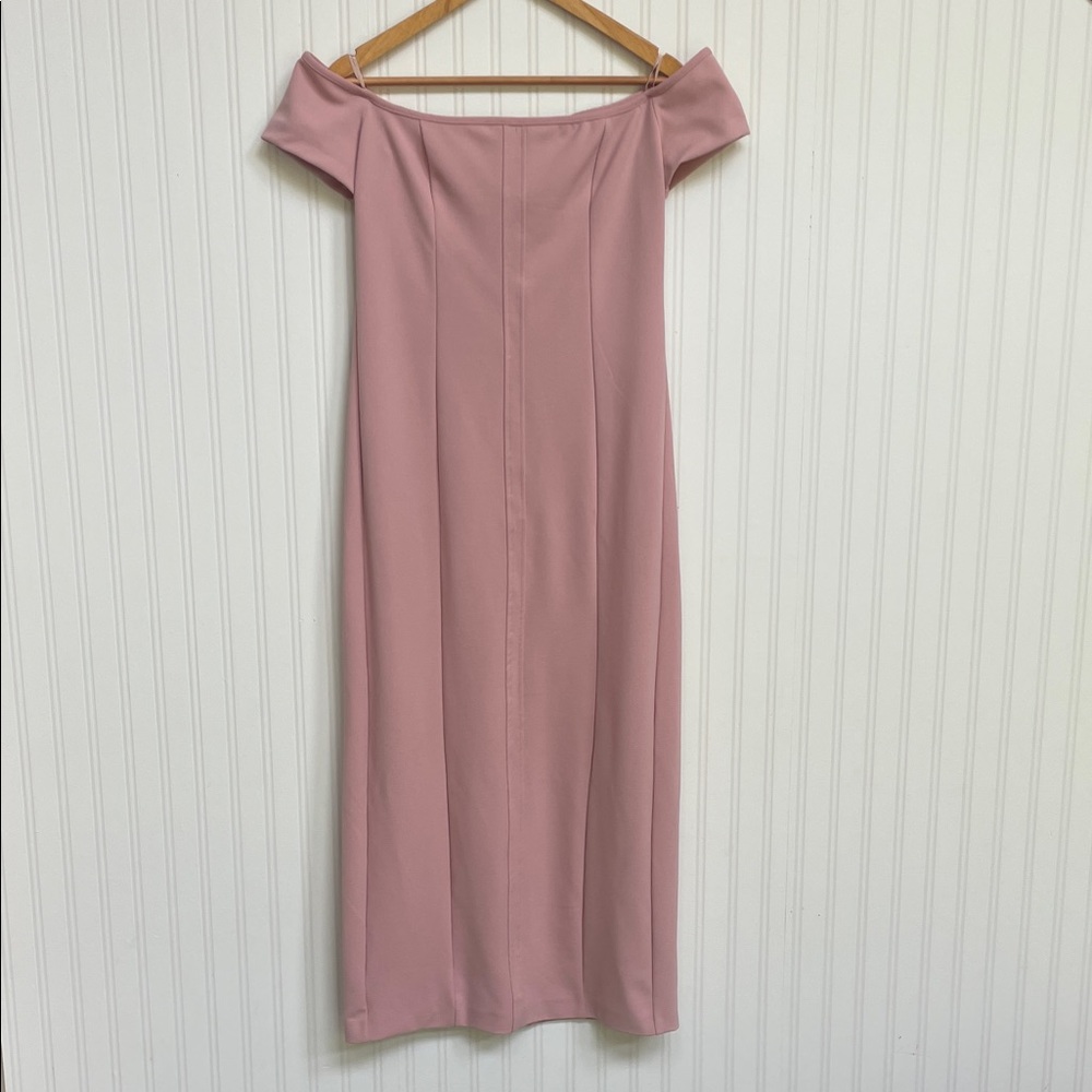 Zara Dusty Rose Off-Shoulder Long Dress